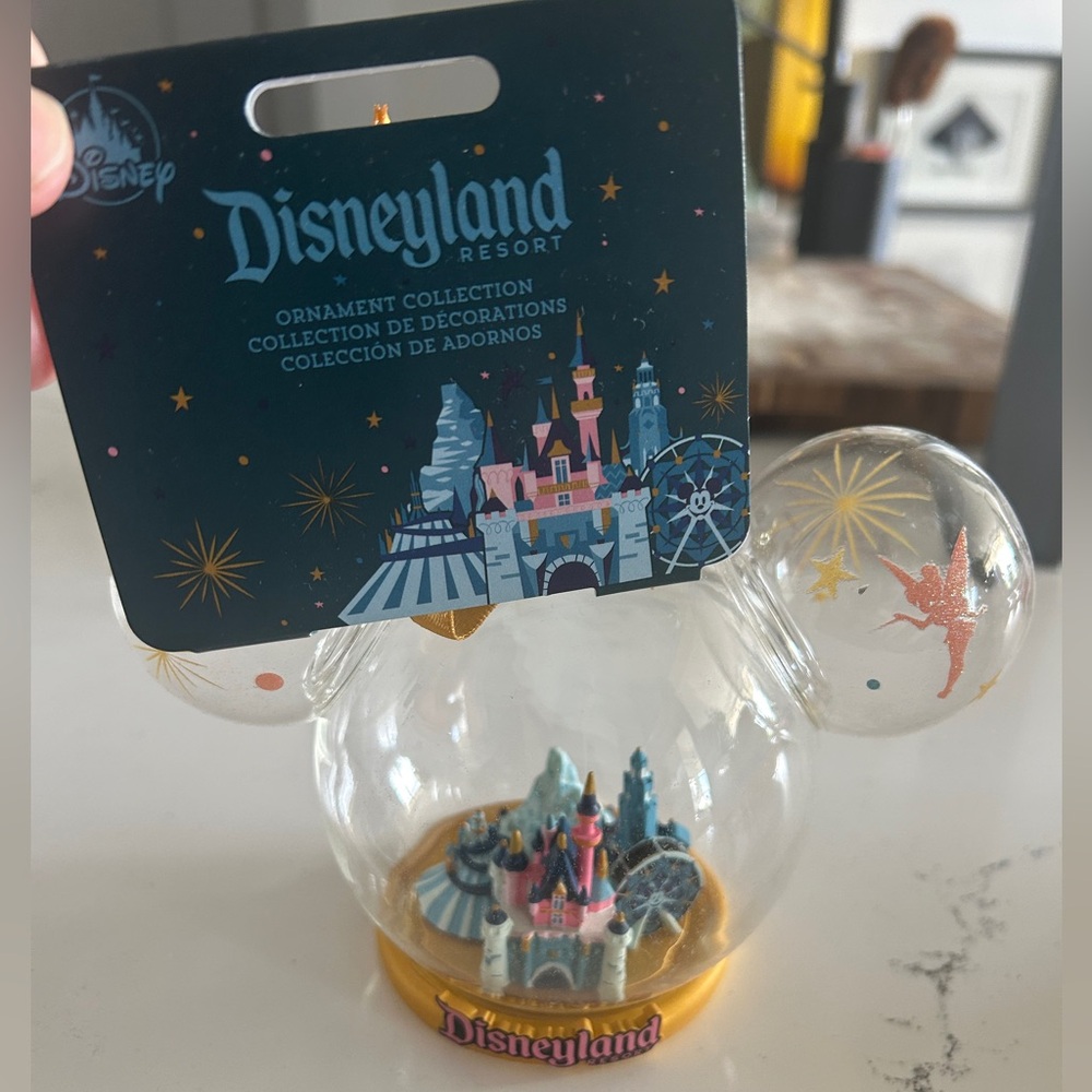 Nwt 2024 Walt Disneyland Resort Mickey Ears Glass Holiday Christmas Ornament
